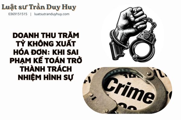 Doanh thu trăm tỷ không xuất hóa đơn: Khi sai phạm kế toán trở thành trách nhiệm hình sự